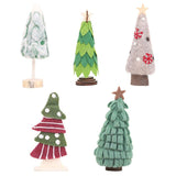 Christmas Holiday Felt Xmas Tree Desktop Table Ornaments B 7.5 x 7.5 x 20cm