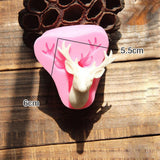 Maxbell Christmas Deer Head Mold Silicone Fondant Cake Decorating Chocolate Mould