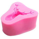 Maxbell Christmas Deer Head Mold Silicone Fondant Cake Decorating Chocolate Mould