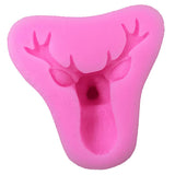 Maxbell Christmas Deer Head Mold Silicone Fondant Cake Decorating Chocolate Mould