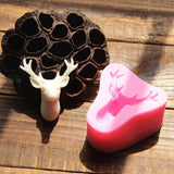Maxbell Christmas Deer Head Mold Silicone Fondant Cake Decorating Chocolate Mould