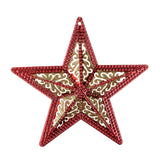 Maxbell 3D Star Christmas Showcase Ceiling Hanging Decor 15cm No Rope Red