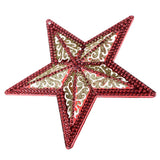 Maxbell 3D Star Christmas Showcase Ceiling Hanging Decor 15cm No Rope Red