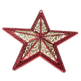 Maxbell 3D Star Christmas Showcase Ceiling Hanging Decor 15cm No Rope Red