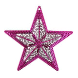 Maxbell 3D Star Christmas Showcase Ceiling Hanging Decor 15cm No Rope Rose Red