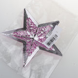 Maxbell 3D Star Christmas Showcase Ceiling Hanging Decor 15cm No Rope Rose Red