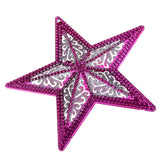 Maxbell 3D Star Christmas Showcase Ceiling Hanging Decor 15cm No Rope Rose Red