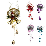 Maxbell Christmas Bell Cluster Door Hanger Door Hanging Pendant Xmas Decor  Gold