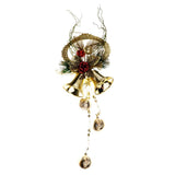 Maxbell Christmas Bell Cluster Door Hanger Door Hanging Pendant Xmas Decor  Gold
