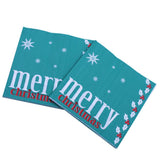 Max 20 Pieces Party Paper Napkins Disposable Tableware Supplies Merry Christmas