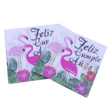 Max 20 Pieces Party Paper Napkins Disposable Tableware Supplies Flamingo 1
