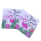 Max 20 Pieces Party Paper Napkins Disposable Tableware Supplies Flamingo 1