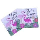 Max 20 Pieces Party Paper Napkins Disposable Tableware Supplies Flamingo 1