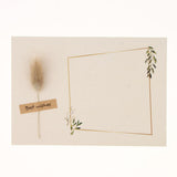 Max 6pcs Vintage DIY Dried Flower Kraft Paper Greeting Cards Tail Grass