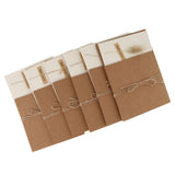 Max 6pcs Vintage DIY Dried Flower Kraft Paper Greeting Cards Tail Grass