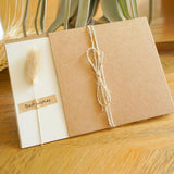 Max 6pcs Vintage DIY Dried Flower Kraft Paper Greeting Cards Tail Grass