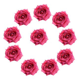Max 10pcs Artificial Silk Rose Flower Heads Wedding Party Decoration Wine Red