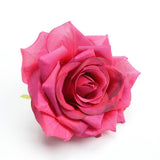 Max 10pcs Artificial Silk Rose Flower Heads Wedding Party Decoration Wine Red