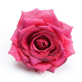 Max 10pcs Artificial Silk Rose Flower Heads Wedding Party Decoration Wine Red
