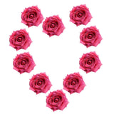 Max 10pcs Artificial Silk Rose Flower Heads Wedding Party Decoration Wine Red