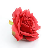 Max 10pcs Artificial Silk Rose Flower Heads Wedding Party Decoration Red