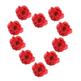 Max 10pcs Artificial Silk Rose Flower Heads Wedding Party Decoration Red