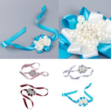 Max Bride Wrist Flowers Corsage Bracelet Hand Flower Wedding Costume Dusty Pink