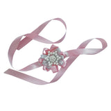 Max Bride Wrist Flowers Corsage Bracelet Hand Flower Wedding Costume Dusty Pink