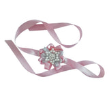 Max Bride Wrist Flowers Corsage Bracelet Hand Flower Wedding Costume Dusty Pink