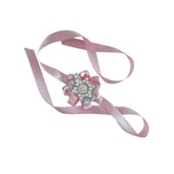 Max Bride Wrist Flowers Corsage Bracelet Hand Flower Wedding Costume Dusty Pink