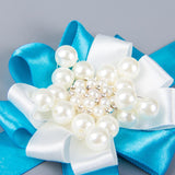 Max Bride Wrist Flowers Corsage Bracelet Hand Flower Wedding Costume Sky Blue