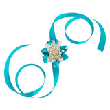 Max Bride Wrist Flowers Corsage Bracelet Hand Flower Wedding Costume Sky Blue