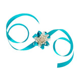 Max Bride Wrist Flowers Corsage Bracelet Hand Flower Wedding Costume Sky Blue