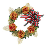 Max Artificial Rustic Flower Wreath Ring Home Door Wall Christmas Decor Red