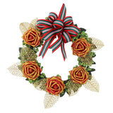 Max Artificial Rustic Flower Wreath Ring Home Door Wall Christmas Decor Red