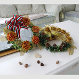 Max Artificial Rustic Flower Wreath Ring Home Door Wall Christmas Decor Red