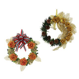 Max Artificial Rustic Flower Wreath Ring Home Door Wall Christmas Decor Red