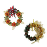 Max Artificial Rustic Flower Wreath Ring Home Door Wall Christmas Decor Red