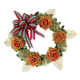 Max Artificial Rustic Flower Wreath Ring Home Door Wall Christmas Decor Red
