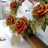 Max Artificial Rustic Flower Wreath Ring Home Door Wall Christmas Decor Red
