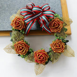 Max Artificial Rustic Flower Wreath Ring Home Door Wall Christmas Decor Red