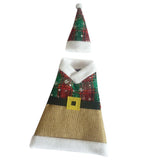 Maxbell Christmas Linen Santa Wine Bottle Cover Holder Table Decoration 20 x 17cm
