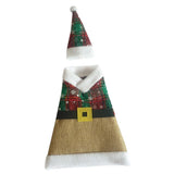 Maxbell Christmas Linen Santa Wine Bottle Cover Holder Table Decoration 20 x 17cm