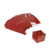 10 Pieces Christmas Candy Apple Boxes 3.5''x3.5''4.7'' Red rhombic