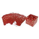 Maxbell 10 Pieces Christmas Candy Apple Boxes 3.5''x3.5''4.7'' Red Circle