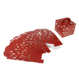 Maxbell 10 Pieces Christmas Candy Apple Boxes 3.5''x3.5''4.7'' Red Circle