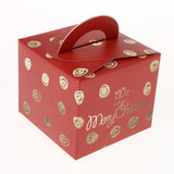 Maxbell 10 Pieces Christmas Candy Apple Boxes 3.5''x3.5''4.7'' Red Circle