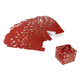 Maxbell 10 Pieces Christmas Candy Apple Boxes 3.5''x3.5''4.7'' Red Circle