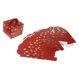 Maxbell 10 Pieces Christmas Candy Apple Boxes 3.5''x3.5''4.7'' Red Circle