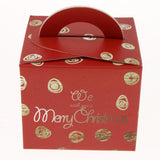 Maxbell 10 Pieces Christmas Candy Apple Boxes 3.5''x3.5''4.7'' Red Circle